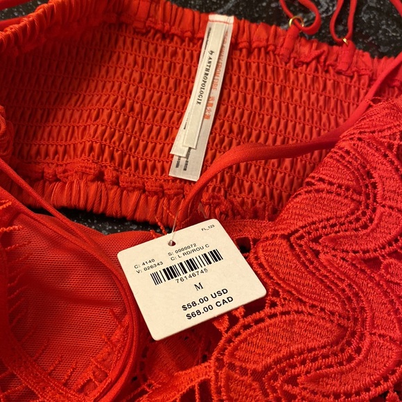 New Anthropologie The Viviette Lace Bra Top light red size M or L ⭐️⭐️⭐️ - Picture 16 of 16